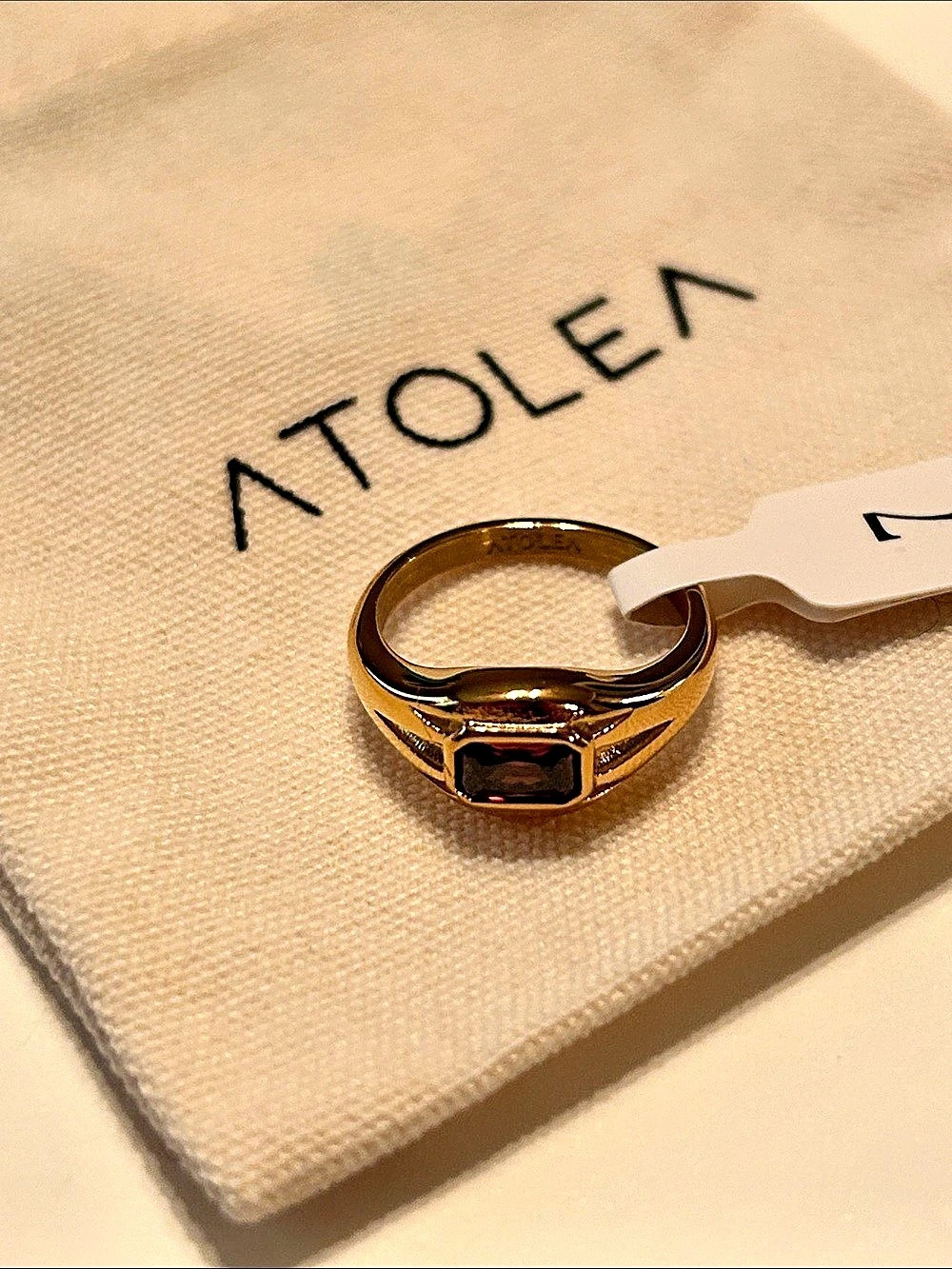 ATOLEA Ocre Gold Tone Ring NWT